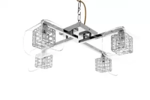 Avignon 4 Light Ceiling Flush Chrome Fitting