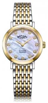 Rotary Womens Windsor Diamond Date Two Tone Bracelet Watch