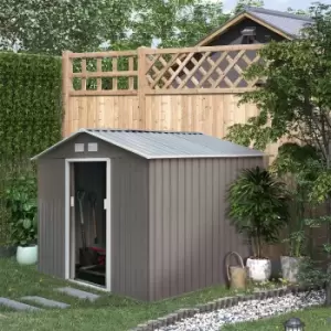 Alfresco 9 x 6ft Outdoor Storage Garden Shed with Sliding Door in Grey