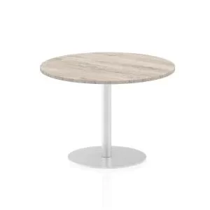 Italia Poseur Table Round 1000 Top 725 High Grey Oak