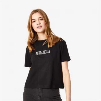 Jack Wills Milsom Boxy T-Shirt - Black