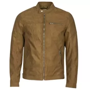 Jack Jones JJEROCKY mens Leather jacket in Brown - Sizes XXL,S,M,L,XL,XS