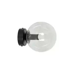 Emibig Rossi Black Wall Lamp with Clear Glass Shades, 1x E15