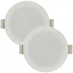 PAIR of 3" Mini Low Profile Ceiling Speaker 8 OHM 2 Way Compact Mount Slim Line