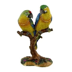 Treasured Trinkets Figurine - Pair of Parrots on Branch