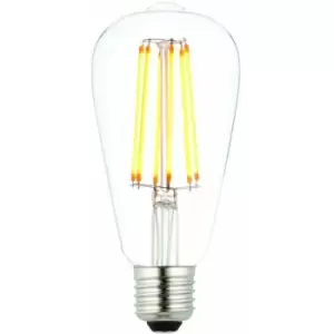 E27 Edison Dimmable LED Light Bulb 6W Warm White 1800K Glass Pear Filament Lamp