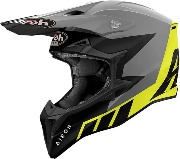 Airoh Wraaap Reloaded Yellow Grey Offroad Helmet XL