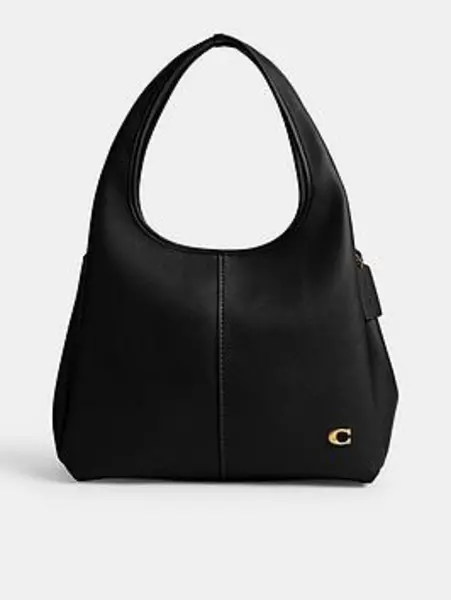 Coach Polished Pebble Leather Lana Shoulder Bag - B4/Black