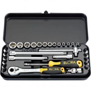 Elora 31 Piece 1/4" Drive Hex Socket and Screwdriver Bit Set Metric 1/4"