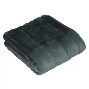 Empress Faux Fur Throw Charcoal