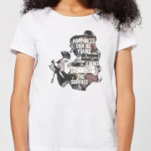 Disney Beauty And The Beast Happiness Womens T-Shirt - White - 3XL