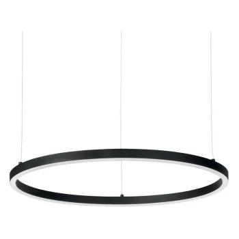 Ideal Lux Lighting - Ideal Lux ORACLE - Integrated LED Circle Ceiling Pendant Lamp 1 Light Black 3000K