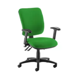 Dams MTO Senza High Back Operator Chair with Folding Arms - Madura Green