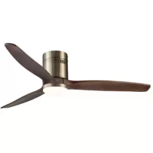 Cristal Record Yen DC LED Ceiling Fan 15W CCT Dark Wood