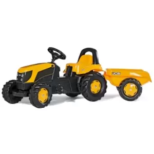 Rolly Toys JCB Ride On Tractor and Trailer, Yellow