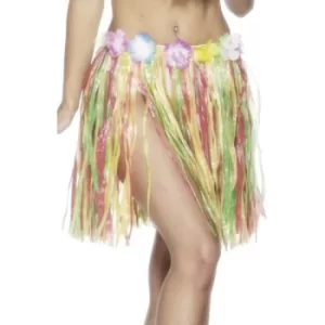 Hawaiian Hula Flower Skirt Short Multi-Coloured