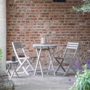 Gallery Outdoor Romilly 2 Seater Bistro Set Whitewash