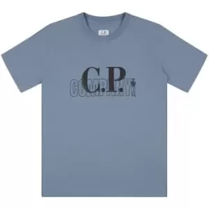 CP COMPANY Junior Logo T-Shirt - Blue