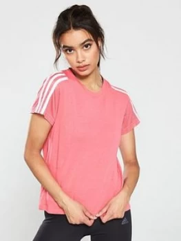 Adidas Mesh Sleeve T-Shirt - Pink