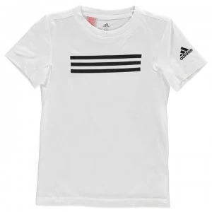 adidas TR Brand T Shirt Junior Boys - White/White
