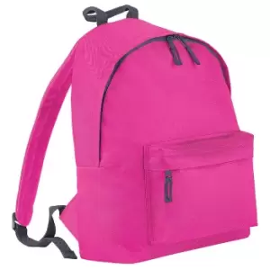 Bagbase Fashion Backpack (18 Litres) (pack Of 2) (one Size, Fuchsia/Graphite)