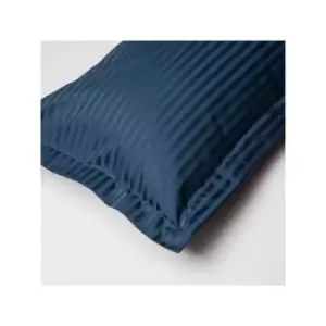 Belledorm Hotel Suite Satin Stripe 540 Thread Count 100% Cotton Oxford Pillow Case, Navy