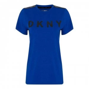 DKNY Tape Logo T-Shirt - Blue