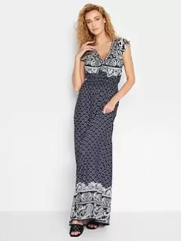 Long Tall Sally Long Tall Sally Navy Bardot Maxi Dress, Blue, Size 24, Women