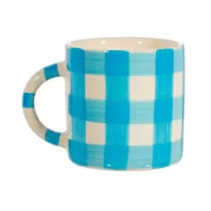 Sass & Belle Gingham Mug Blue