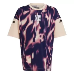 adidas ARKD3 Allover Print T-Shirt Kids - Semi Lucid Fuchsia / Bliss Ora