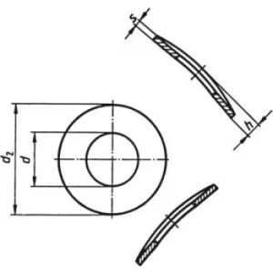 TOOLCRAFT A4 D137-A2 194667 Split lock washers Inside diameter: 4.3mm M4 DIN 137 Stainless steel A2 100 pc(s)