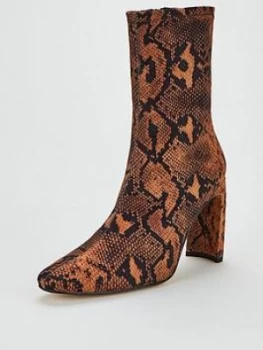 OFFICE Amore Stretch Sock Boot - Snake, Snake, Size 5, Women