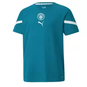 2021-2022 Man City Pre Match Jersey (Ocean Depths) - Kids