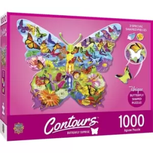 Masterpieces Puzzle Contours Shaped Butterfly Shape Puzzle 1000 piece jigsaw puzzle