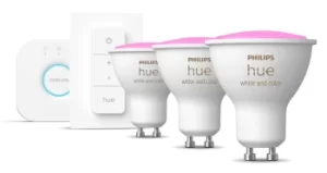 Philips Hue Starter Kit With Coloured GU10 Smart Bulbs