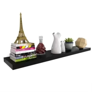 Floating Shelves Shelf Including Bracket Wall Shelving Living Room Kitchen Black White Grey Oak High Gloss Matt 50 70 90 110cm 50cm schwarz (de)