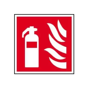 Fire extinguisher symbol Sign - Rigid 1mm PVC Board - 200 x 200mm