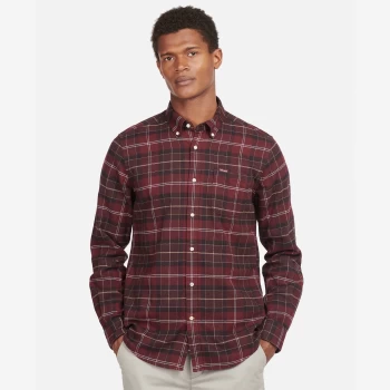 Barbour Mens Kyeloch Tailored Shirt - Winter Red Tartan - XL