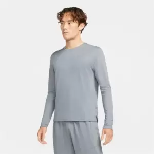 Nike Dri-FIT Miler Mens Long-Sleeve Running Top - Grey