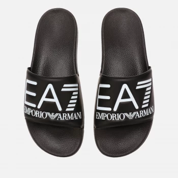 Emporio Armani EA7 Sea World Visibility Logo Slides Black Size 10 Men