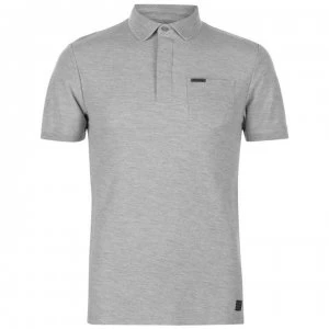 Firetrap Blackseal Textured Collar Polo Shirt - Grey Marl