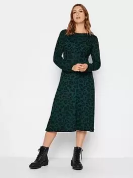 Long Tall Sally Long Sleeve Balloon Tea Dress Bottle Gre, Green, Size 16, Women