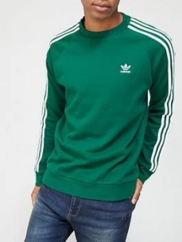 Adidas Originals 3-Stripes Crew Sweatshirt - Green