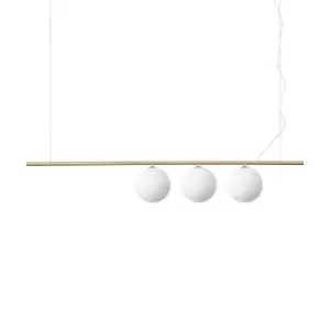 PERLINE 3 Light Bar Pendant Ceiling Light Brass