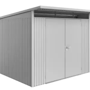 Biohort AvantGarde Double Door Metal Garden Shed 8ft5 x 8ft5 A6 - Metallic Silver