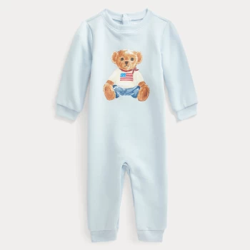 Ralph Lauren Boys' Bear Babygrow - Beryl Blue - 3 Months