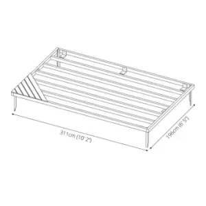 Mercia 11 x 7ft Pressure Treated Corner Summerhouse Wooden Base