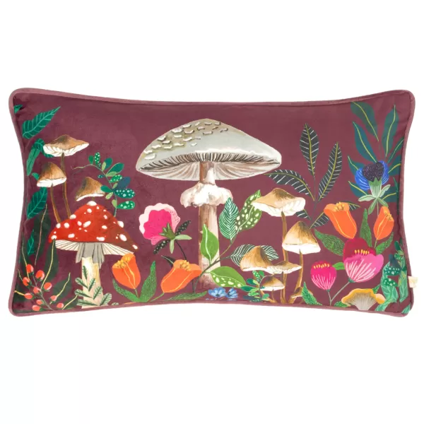 WylderNature Garden Mushroom Rectangle Cushion MultiColoured