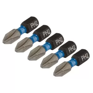 Draper Expert 04935 5pc PH Type Impact Screwdriver Bits, No. 2 x 25mm, 1/4" Hex