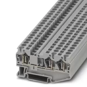 Phoenix Contact St 4-Twin Terminal Block, Din Rail, 3Pos, 10Awg